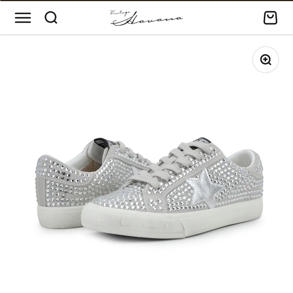 NEW Vintage Havana GRANDE - SILVER FULL RHINESTONE - Picture 3 of 13